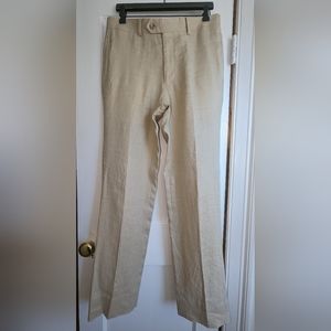 Men's Size 32/34 Pronto Uomo Beige Linen Pants